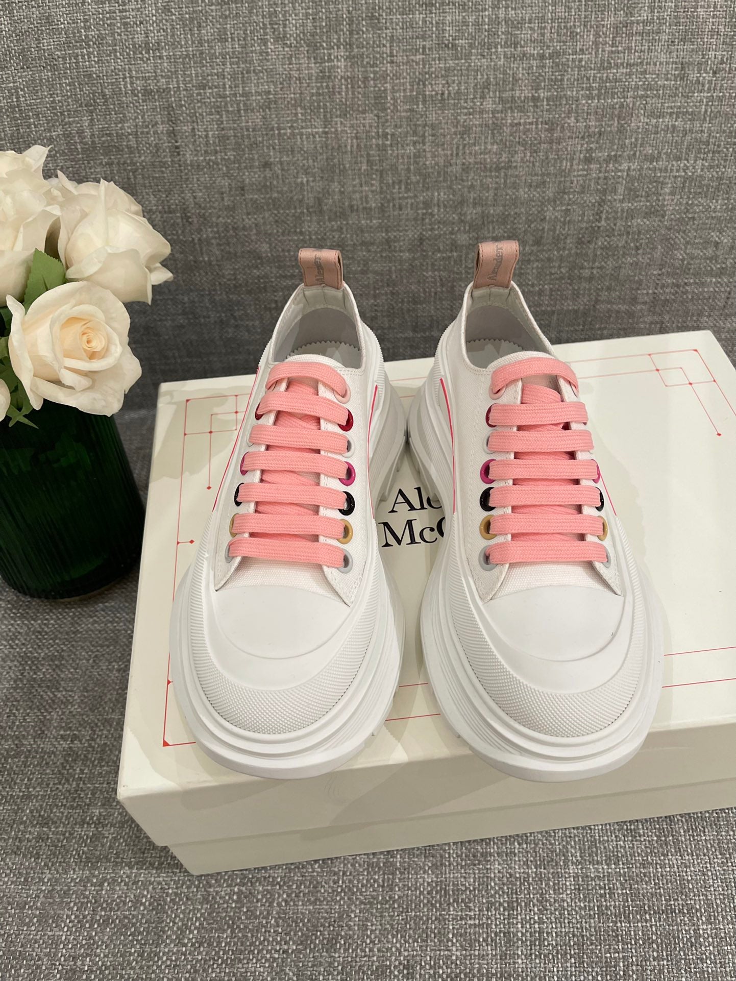 【新色高版本】 女Mcq厚底帆布休閒鞋//小羊裡//tpu橡膠組合size35-39/40不退換