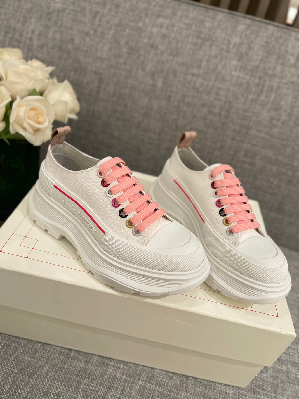 【新色高版本】 女Mcq厚底帆布休閒鞋//小羊裡//tpu橡膠組合size35-39/40不退換