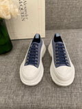 【反光高版】 女p🌟 男p🌟 Mcq厚底帆布休閒鞋//小羊裡//tpu橡膠組合size35-39/40不退換