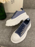 【反光高版】 女p🌟 男p🌟 Mcq厚底帆布休閒鞋//小羊裡//tpu橡膠組合size35-39/40不退換