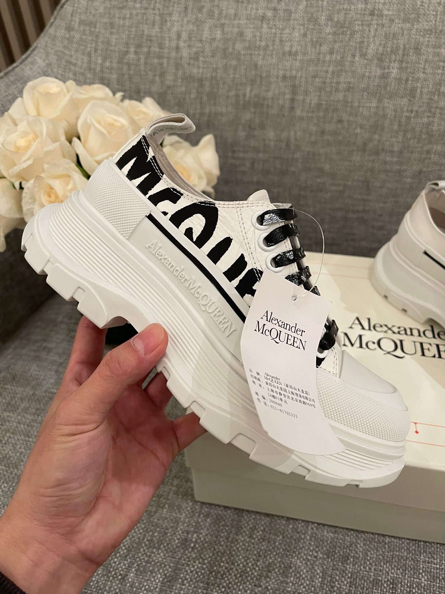 女p🌟男p🌟 Mcq厚底帆布休閒鞋//小羊裡//tpu橡膠組合size35-44/45不退換