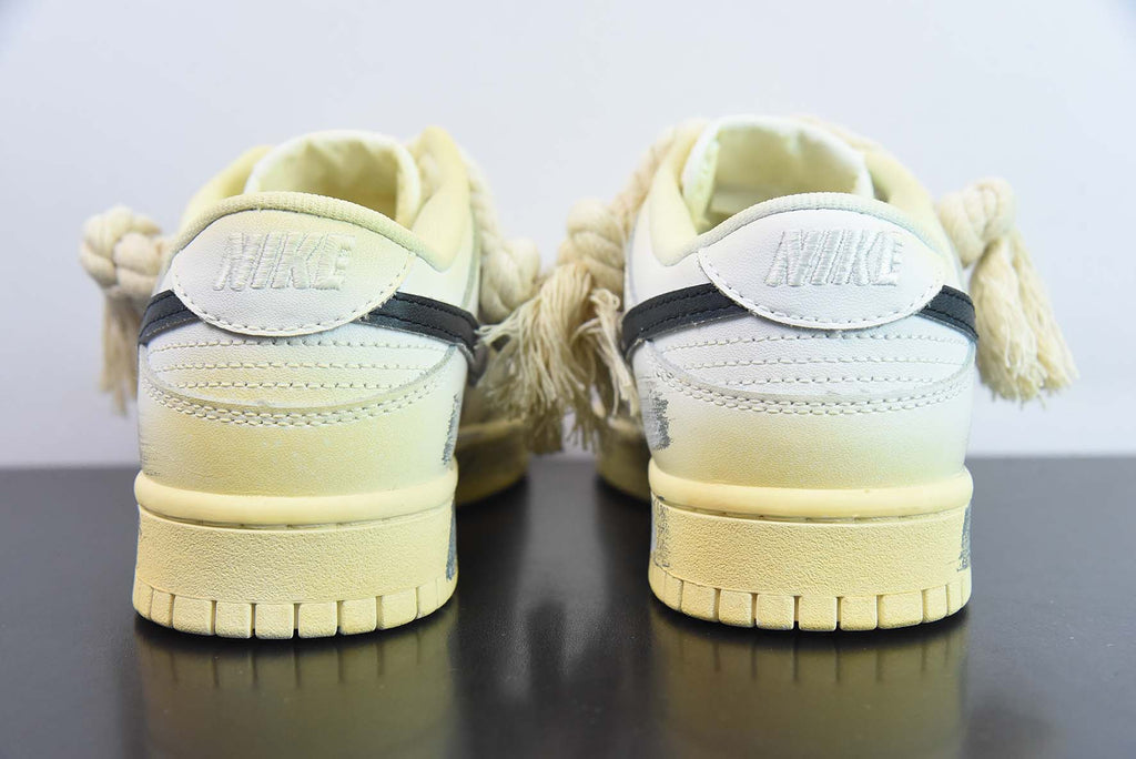 DSSF90649358 Nike Dunk Low"WhiteSail' 熱浪製造氧化做舊麻繩綁帶浸染沙漠低筒板鞋女款米白色尺碼：35.5-47.5 貨號：DD1503-121