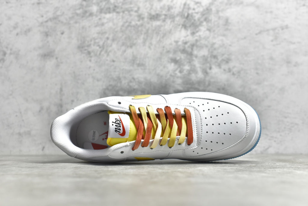 # 公司等級NK Air Force 1 Low '07 白紅黃漸變低幫空軍一號休閒板鞋原廠鞋盒訂製皮料原楦原紙板水晶大底純正版型高清潔度內置全掌氣墊貨號：NJ5696-789 Size：36 36.5 37.5 4584. 43 44 44.5 45