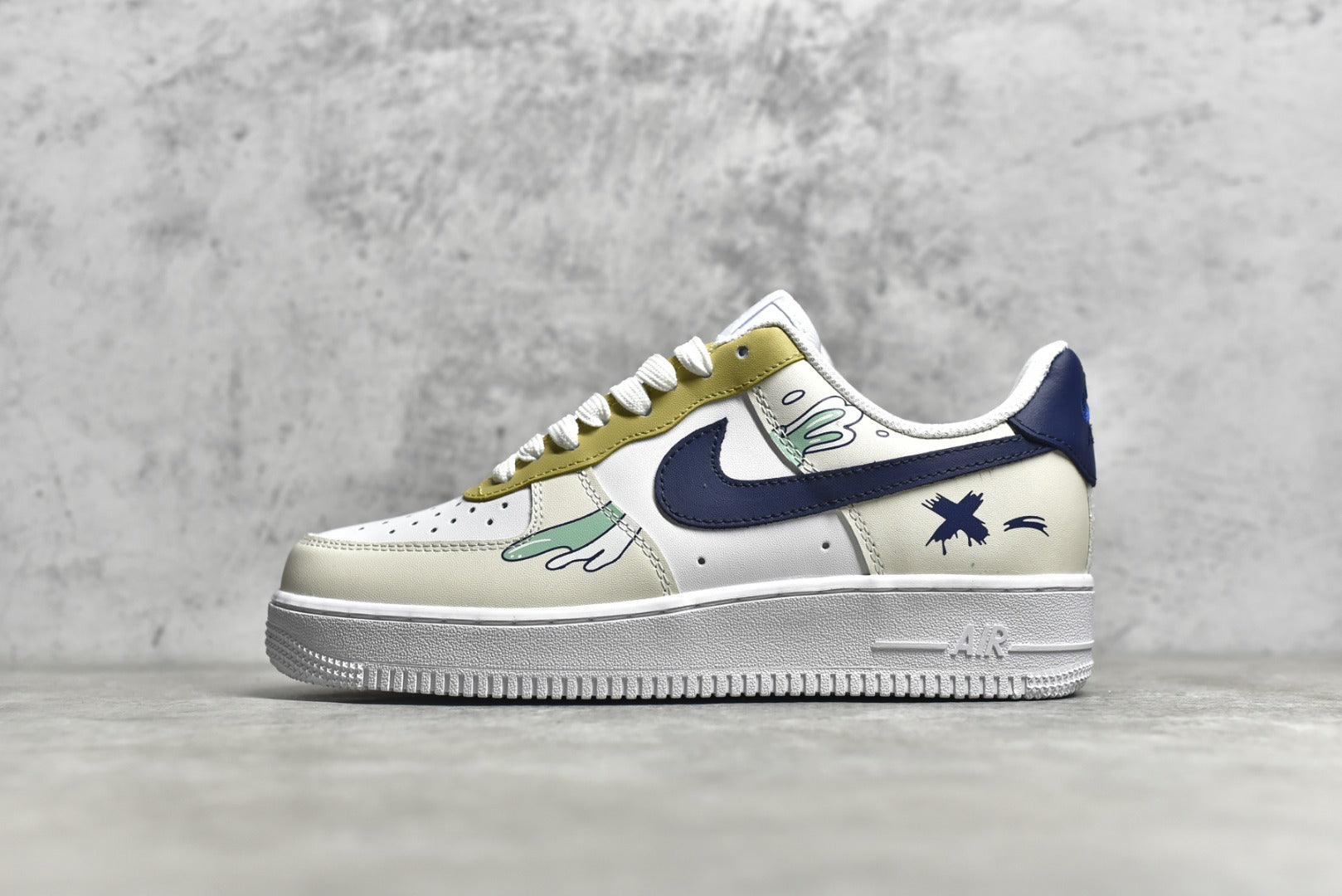 # 公司級NK Air Force 1 空軍一號黃手繪官方同步原廠中底鋼印、拉幫完美官方貨號：315115-113 SIZE：36 36.5 375 36.5 375 36. 42.5 43 44 44.5 45