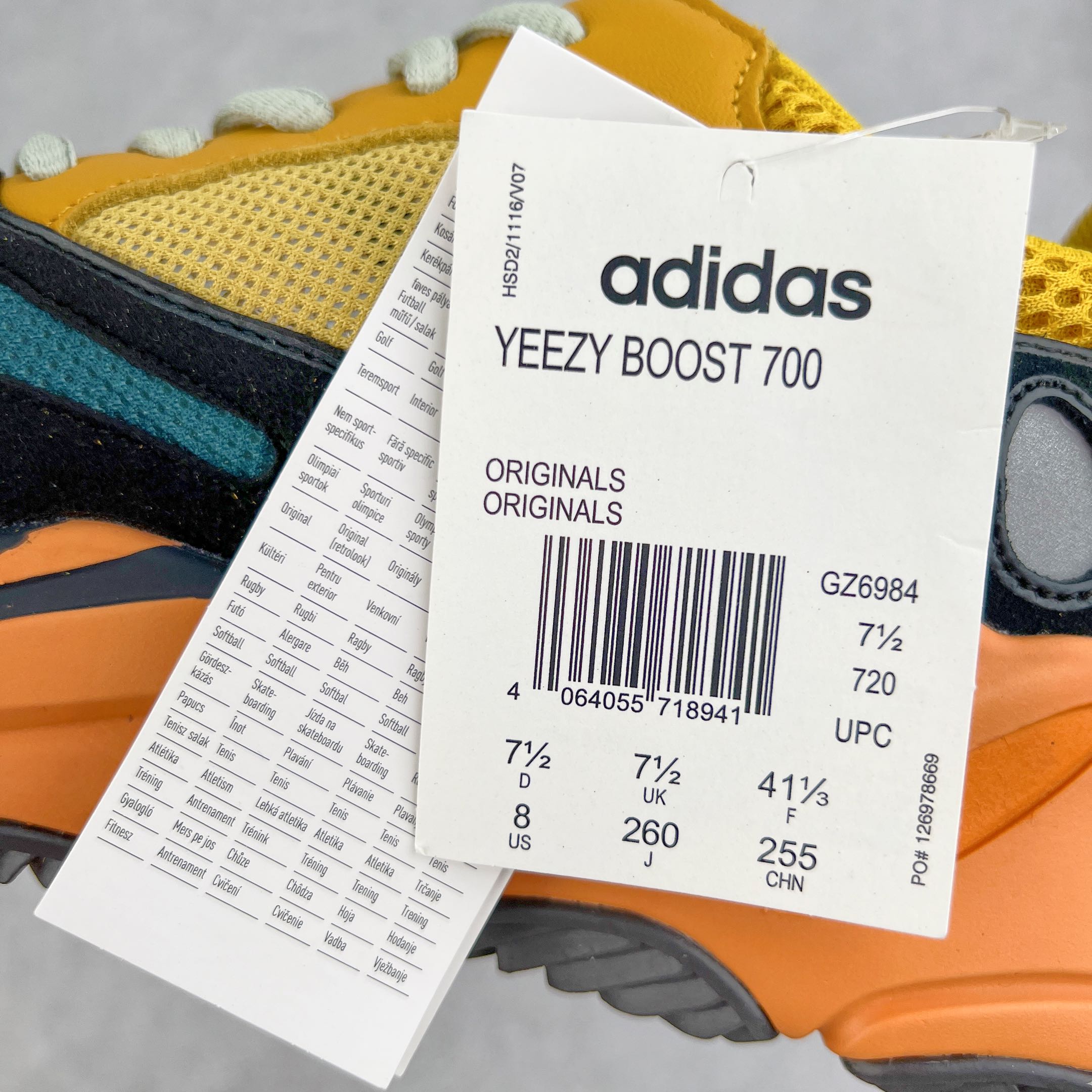 ＃純原Yeezy Boost Runner 700 太陽橙GZ6984原楦原紙板開發完美低趴原鞋韻味市場同價位區間性價比絕無第二家正確頭層牛巴革材質原廠3D檔案數據原廠紙板頭層皮料細節與正品對版中底片底料Baize313635353000330003 紙本356330303030紙。 37 38 38.5 39 40 40.5 41 42 42.5 43 44 44.5 45 46 47 48 編碼：Yby3936050