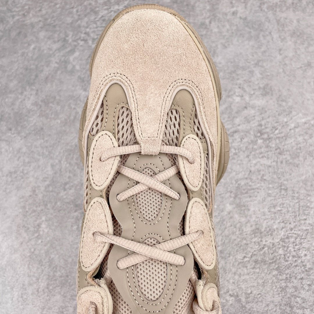Yeezy 500 Desert Rat "Taupe Light" 灰褐色GX3605 圈內高端賣家首選完美零瑕疵沖正絕不翻車萬邦原廠翻毛、甩紋牛皮內置adiPRENE+減震科技全鞋包括內裡機台針車間距調整與原版一致原底模具"adiadiENE"字型卡外標面效果正確尺寸相測尺寸