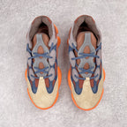 Yeezy 500 Desert Rat "Enflame" 藍橙配色GZ5541 圈內高階賣家首選完美零瑕疵沖正絕不翻車萬邦原廠翻毛、甩紋牛皮內置adiPRENE+減震科技全鞋包括內裡機台針車間距調整與原版一致原底模具"adiadiENE"字光墊樣效果