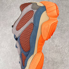 Yeezy 500 Desert Rat "Enflame" 藍橙配色GZ5541 圈內高階賣家首選完美零瑕疵沖正絕不翻車萬邦原廠翻毛、甩紋牛皮內置adiPRENE+減震科技全鞋包括內裡機台針車間距調整與原版一致原底模具"adiadiENE"字光墊樣效果