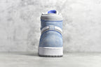 Air Jordan 1 Retro "Hyper Royal" KL薄荷糖/水洗白藍目前市面唯一提前原鞋開發正確鞋面水洗紋路正確鞋頭沖孔正確高頻飛翼LOGO 進口原廠皮料貨號:555088 402
