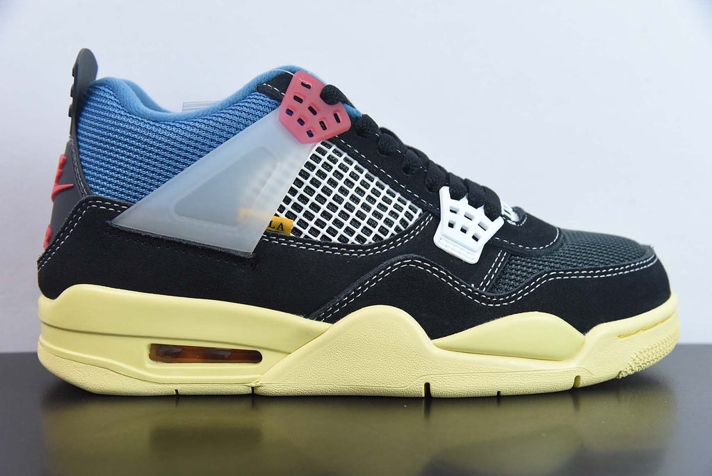ONJ80291261 純原版Air Jordan 4 x Union LA AJ4 聯名Off Noir 藍騎士貨號：DC9533-001 尺寸：36-47.5