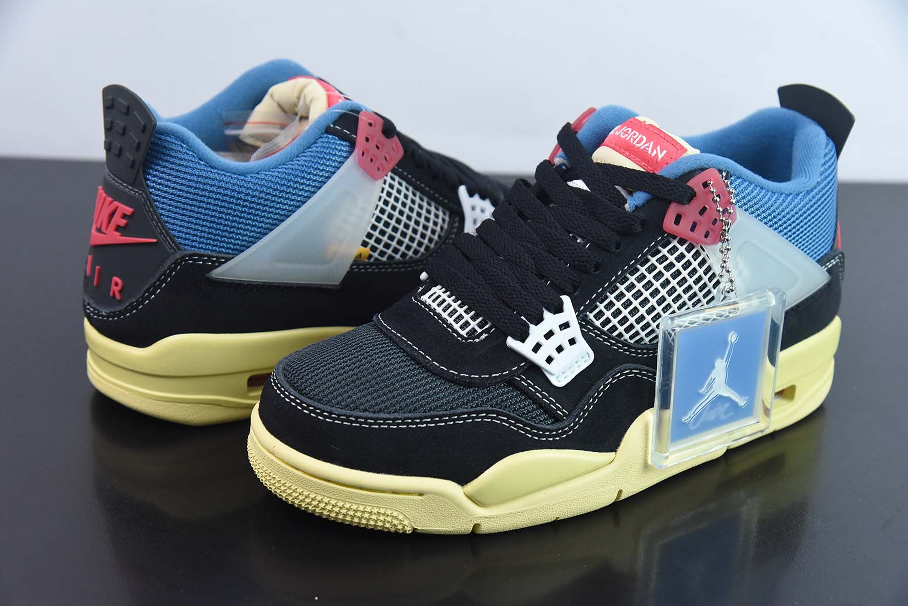 ONJ80291261 純原版Air Jordan 4 x Union LA AJ4 聯名Off Noir 藍騎士貨號：DC9533-001 尺寸：36-47.5