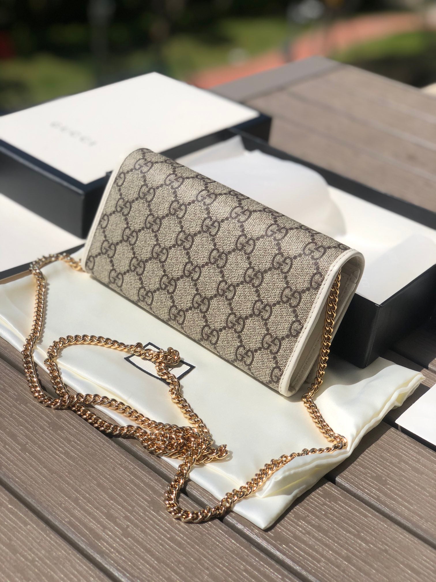 尺寸:19×10×4cm（05680898） Gucci海外通路資源特供❗️1955系列馬銜扣WOC鏈包！