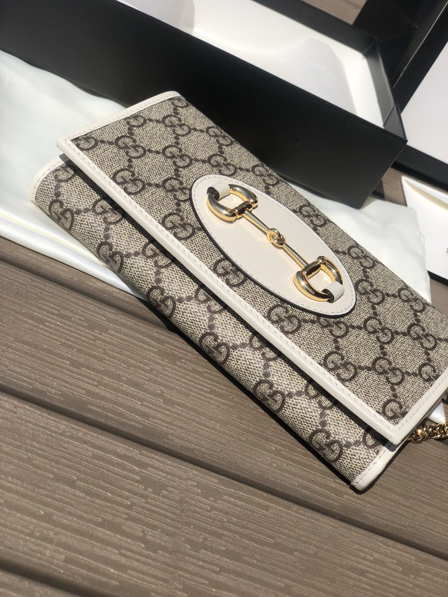 尺寸:19×10×4cm（05680898） Gucci海外通路資源特供❗️1955系列馬銜扣WOC鏈包！