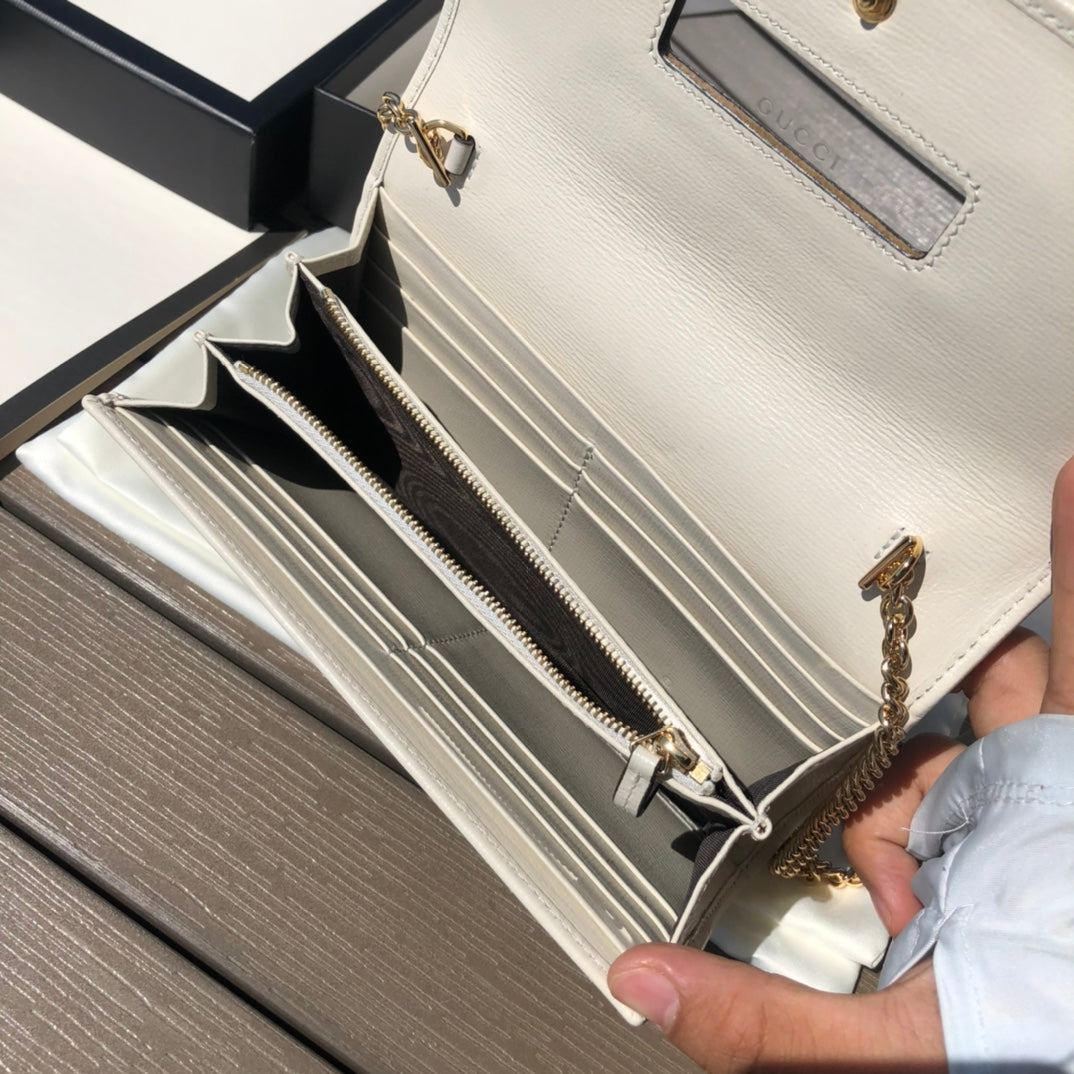 尺寸:19×10×4cm（05680898） Gucci海外渠道资源特供❗️1955系列马衔扣WOC链条包！