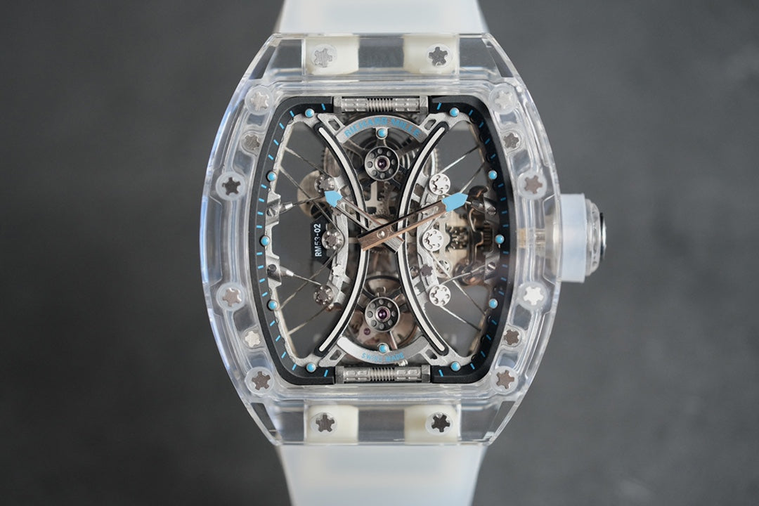 【土豪私訊】 RICHARD MILLE 冰藍水晶馬球RM53-02陀飛輪腕錶