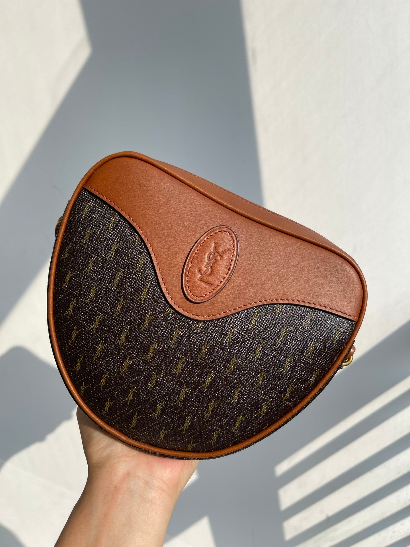 YSL 聖羅蘭2021最新CŒUR塗層帆布手袋，帆布配皮單肩斜挎包，尺寸：20X17X6cm 編號：#73636350