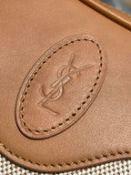 YSL 聖羅蘭2021最新CŒUR帆布手袋，帆布配皮單肩斜背包，尺寸：20X17X6cm 編號：#736363650