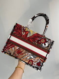 D1or迪奧小號夏日椰林刺繡單肩手提包、購物袋，BOOK TOTE AROUND THE WORLR最新系列，尺寸：36.5/28/16cm。 編號：#826363600