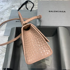 【小號】💁🏿‍♀原單Balencia巴黎家，本季重磅【裸粉色鱷魚】沙漏包，尺寸：23-10-14cm⚠#15700