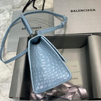 【小號】💁🏿‍♀原單Balencia巴黎家，本季重磅【鱷魚霧霾藍】沙漏包，尺寸：23-10-14cm⚠搜592833型號#15700