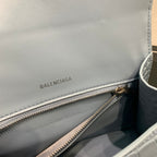 【小號】💁🏿‍♀原單Balencia巴黎家，本季重磅【鱷魚霧霾藍】沙漏包，尺寸：23-10-14cm⚠搜592833型號#15700
