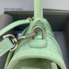 【小號】💁🏿‍♀原單Balencia巴黎家，本季重磅【鱷魚薄荷綠】沙漏包，支持驗貨。尺寸：23-10-14cm#15700