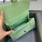 【小號】💁🏿‍♀原單Balencia巴黎家，本季重磅【鱷魚薄荷綠】沙漏包，支持驗貨。尺寸：23-10-14cm#15700