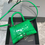 【小號】💁🏿‍♀原單Balencia巴黎家，本季重磅【鱷魚紋新綠】沙漏包，支持驗貨。尺寸：23-10-14cm⚠#15700