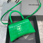 【小號】💁🏿‍♀原單Balencia巴黎家，本季重磅【鱷魚紋新綠】沙漏包，支持驗貨。尺寸：23-10-14cm⚠#15700