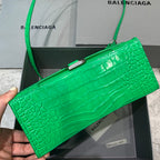 【小號】💁🏿‍♀原單Balencia巴黎家，本季重磅【鱷魚紋新綠】沙漏包，支持驗貨。尺寸：23-10-14cm⚠#15700