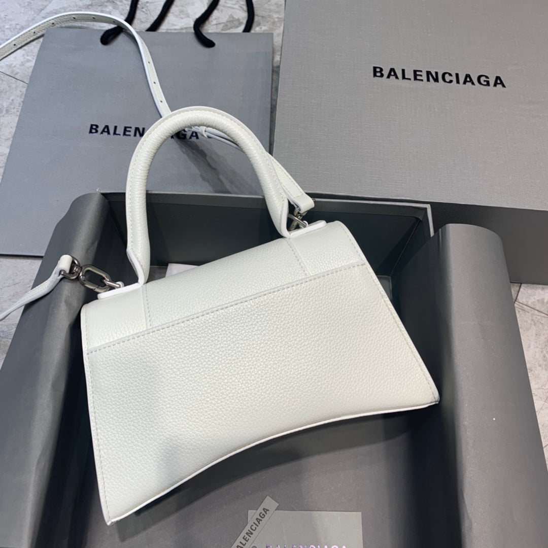 【小號】💁🏿‍♀原單Balencia巴黎家，本季重磅【荔枝紋白】沙漏包，支持驗貨。尺寸：23-10-14cm⚠搜592833型號#15700