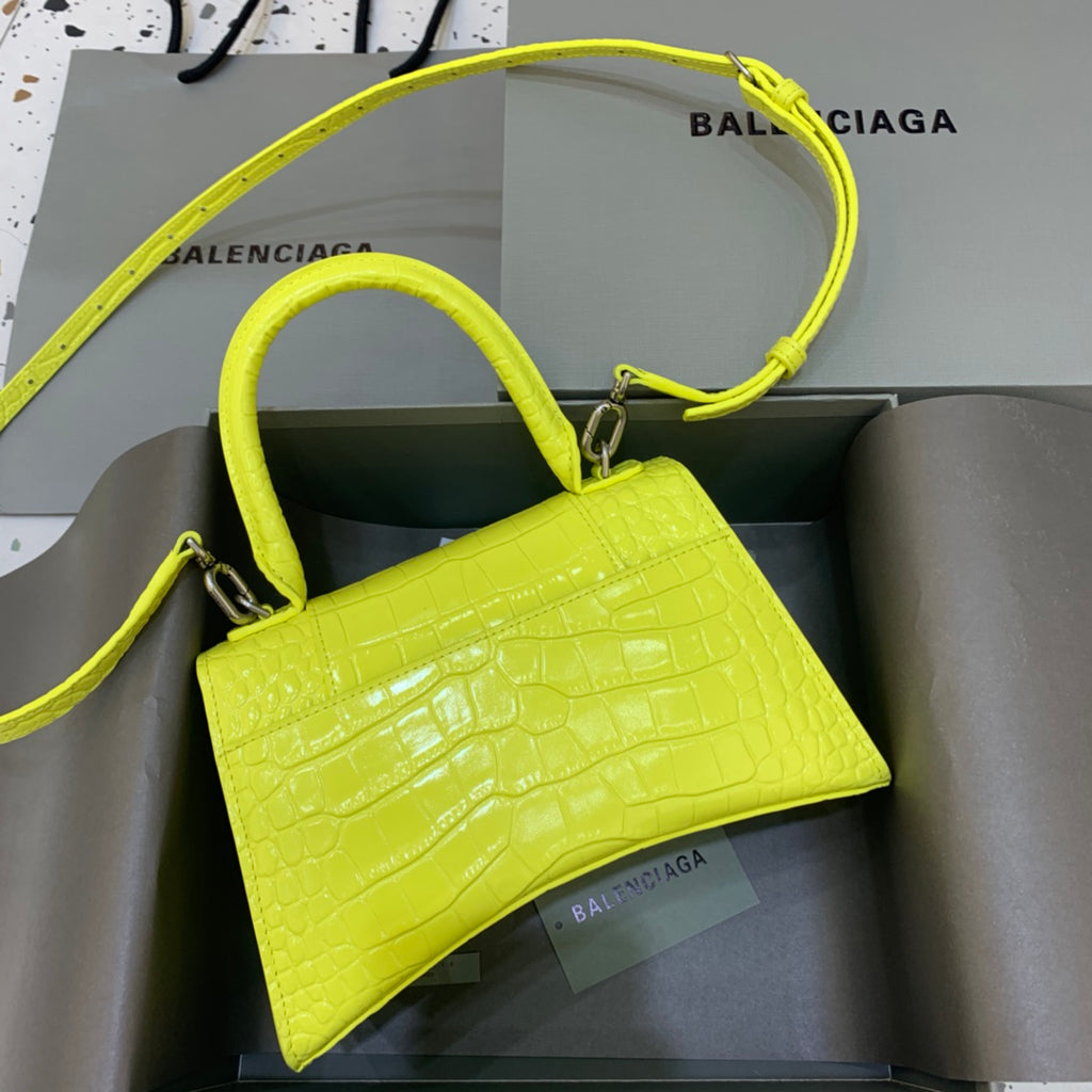 【小號】💁🏿‍♀原單Balencia巴黎家，本季重磅【亮黃色】沙漏包，尺寸：23-10-14cm⚠#15700