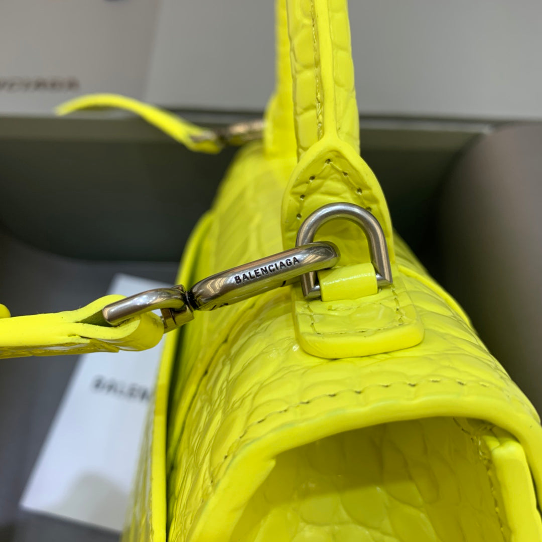 【小號】💁🏿‍♀原單Balencia巴黎家，本季重磅【亮黃色】沙漏包，尺寸：23-10-14cm⚠#15700