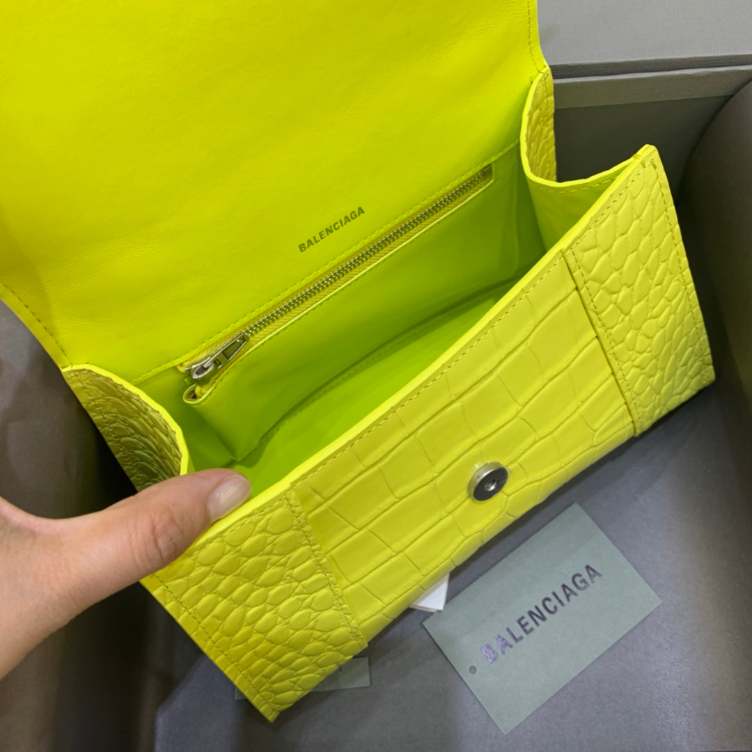 【小號】💁🏿‍♀原單Balencia巴黎家，本季重磅【亮黃色】沙漏包，尺寸：23-10-14cm⚠#15700