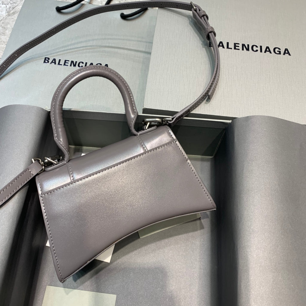【mini號】💁🏿‍♀原單Balencia巴黎家，本季重磅【煙灰色】沙漏包，尺寸：19-8-11cm#15640