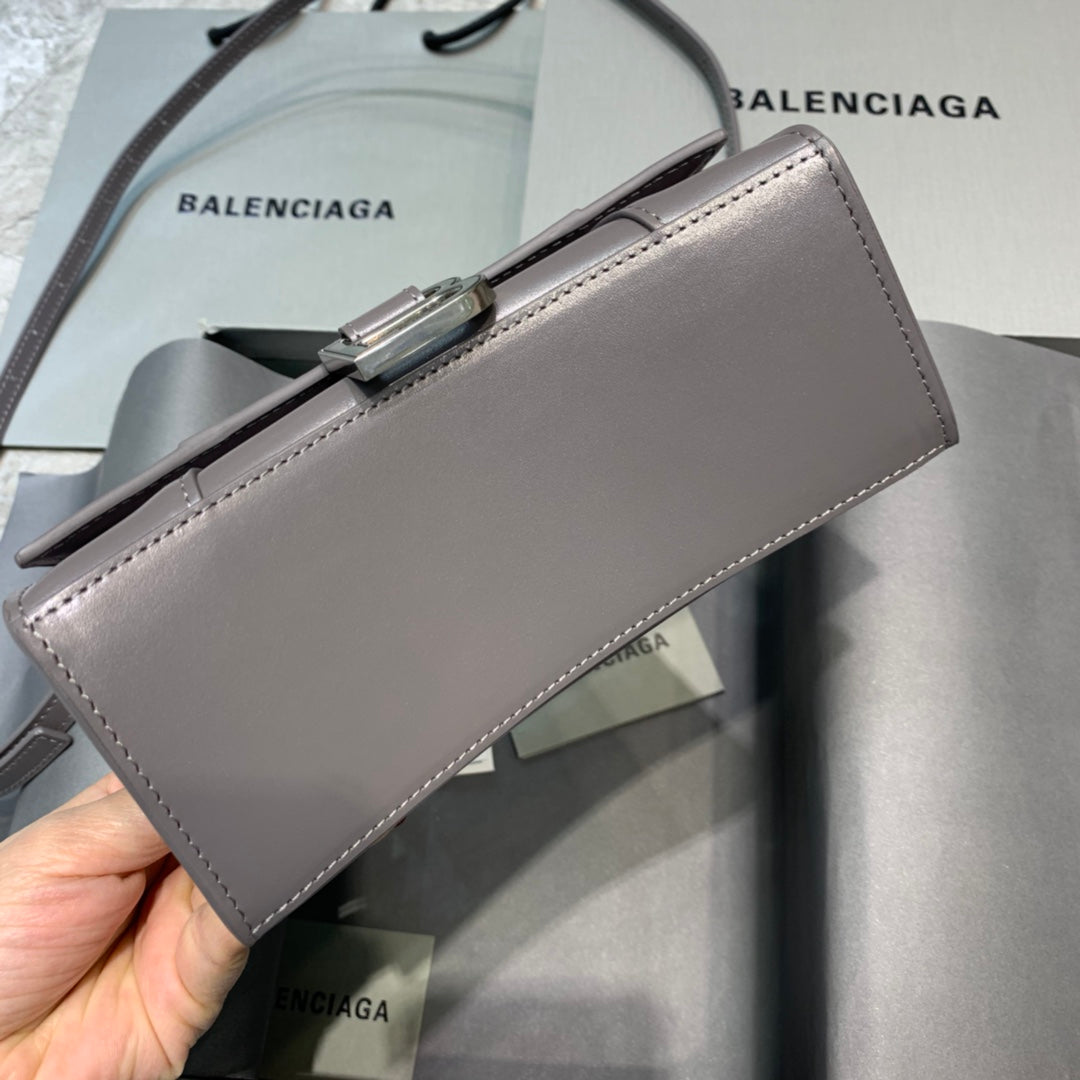【mini號】💁🏿‍♀原單Balencia巴黎家，本季重磅【煙灰色】沙漏包，尺寸：19-8-11cm#15640