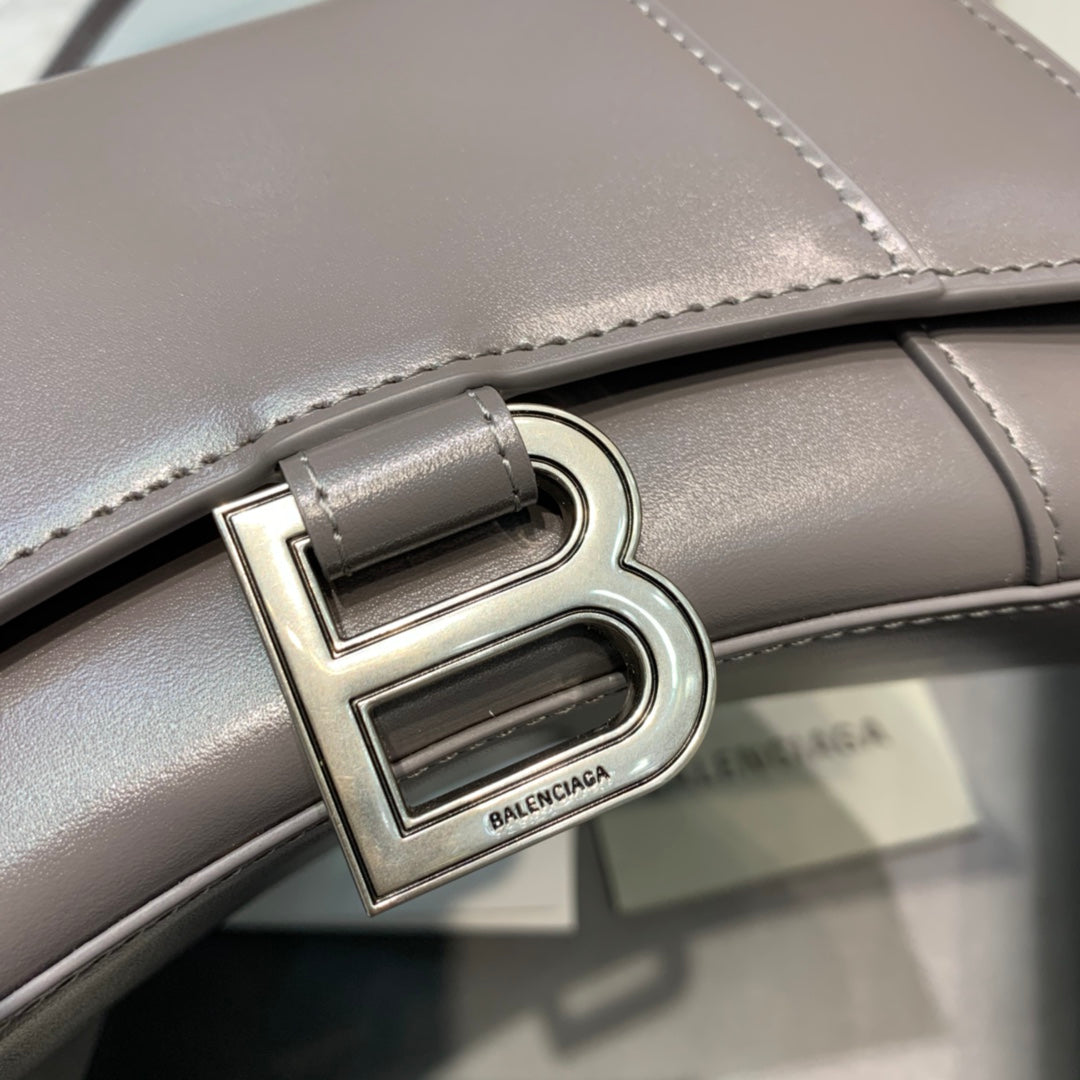 【mini號】💁🏿‍♀原單Balencia巴黎家，本季重磅【煙灰色】沙漏包，尺寸：19-8-11cm#15640