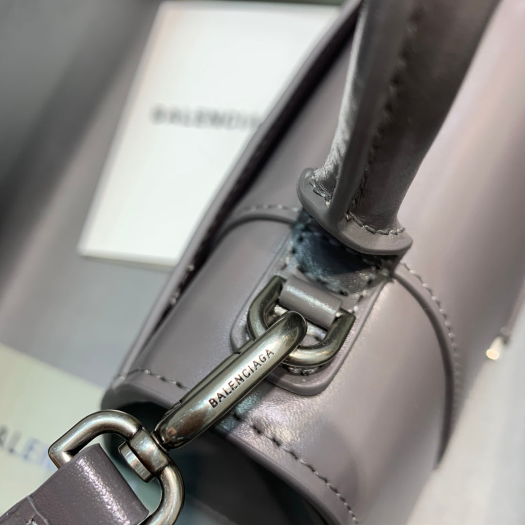 【mini號】💁🏿‍♀原單Balencia巴黎家，本季重磅【煙灰色】沙漏包，尺寸：19-8-11cm#15640