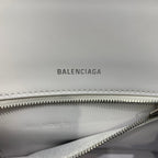 【小號】💁🏿‍♀原單Balencia巴黎家，本季重磅【平紋白銀扣】沙漏包，尺寸：23-10-14cm⚠搜592833型號#15700
