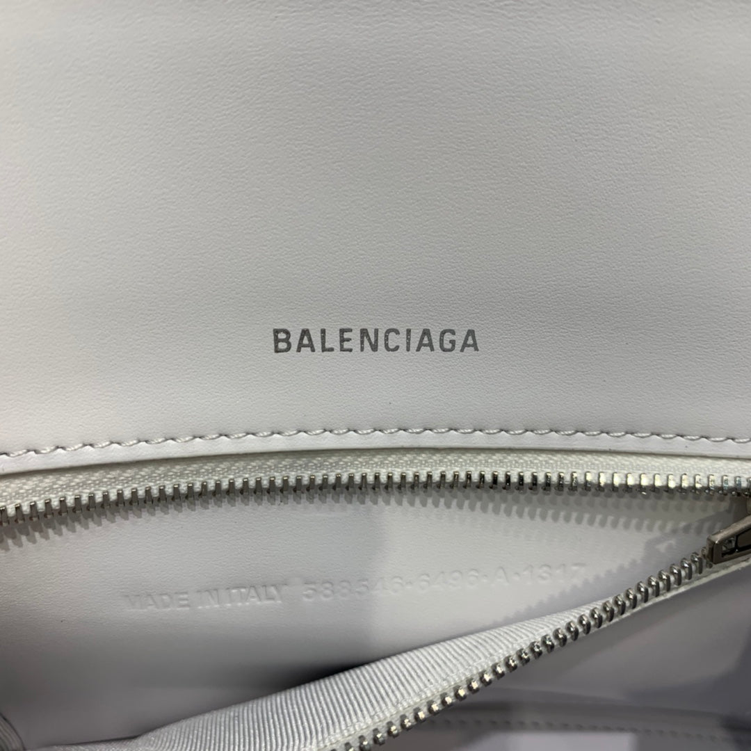 【小號】💁🏿‍♀原單Balencia巴黎家，本季重磅【平紋白銀扣】沙漏包，尺寸：23-10-14cm⚠搜592833型號#15700