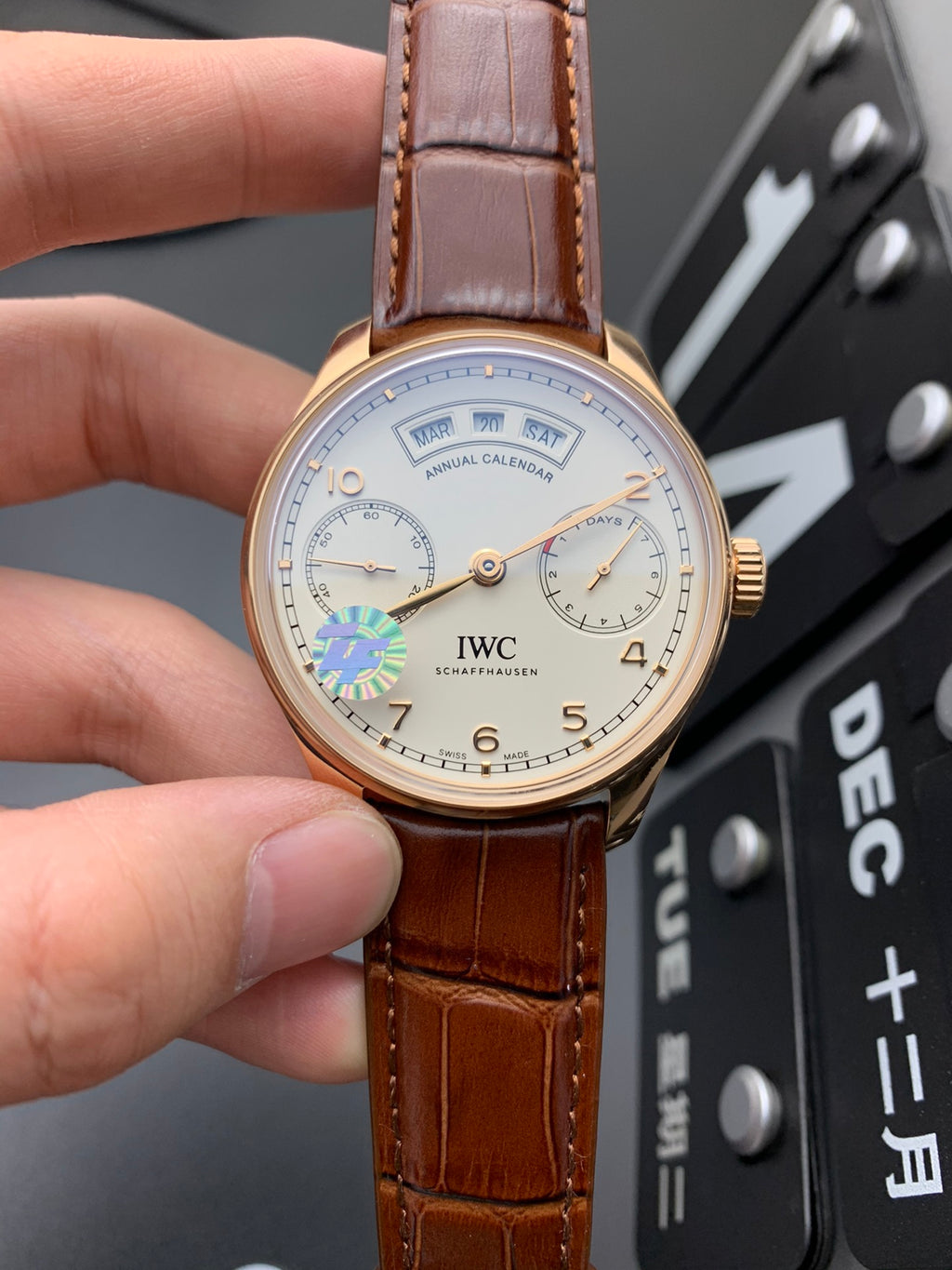 Rose Gold Perpetual Calendar - Actual Shipping Photos