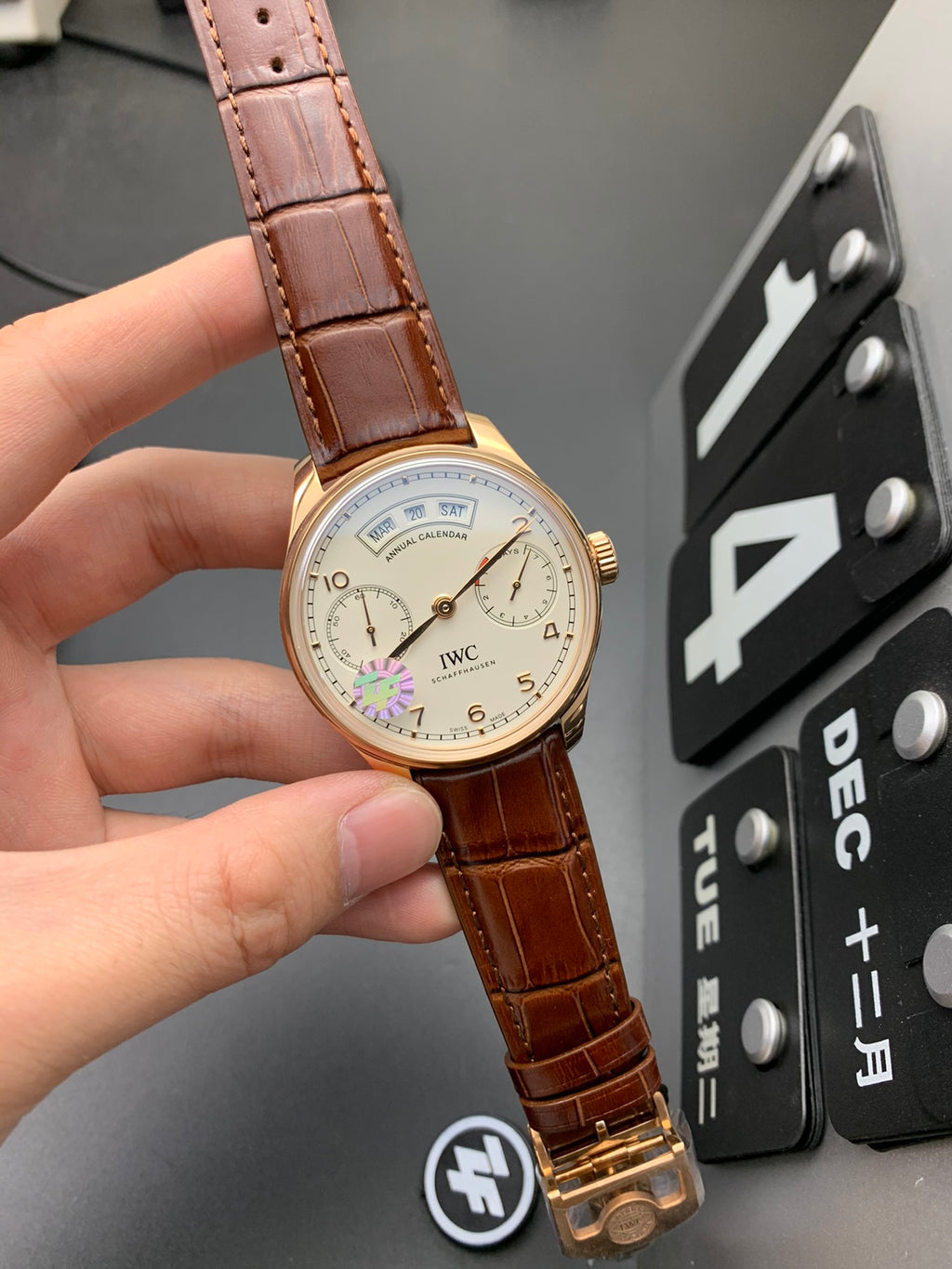 Rose Gold Perpetual Calendar - Actual Shipping Photos