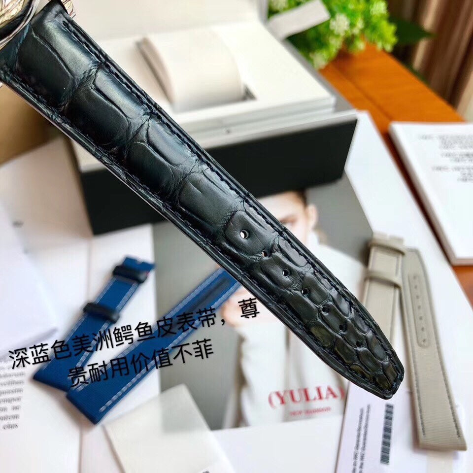 新款首發!限量款!硬貨!通路出口訂單!原封!缺個經銷商印章就是正品!但我們當復刻的價格來銷售!大名鼎鼎的萬國柏濤菲諾機械六針計時碼錶，腕錶界的Gentleman,永遠像個紳士一般存在，簡潔風格，原裝瑞士Eta-7750自動機械機芯(也就是萬國自己命名的79320)防眩目藍寶石玻璃，黑色美洲鱷魚皮錶帶，大部分男人理想中的錶款:錶盤乾淨、輕薄、低調且有內涵。